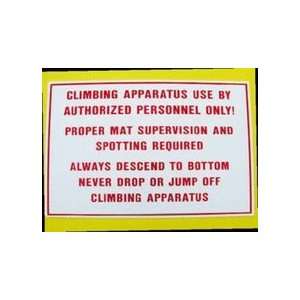  12 x 18 Climbing Equipment Sign