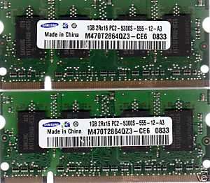 NEW 2GB 2x 1GB Sony Vaio VGN DDR2 Laptop Memory  
