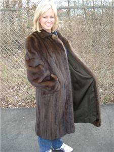   Length Luscious Brown Mink Coat Origin of Denmark Size Medium  