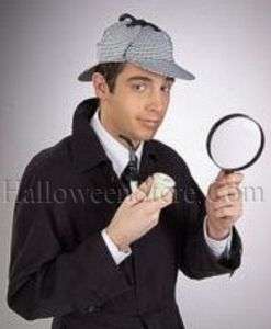 Detective Costume Kit Sherlock Holmes Houndstooth Hat  