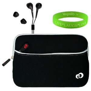 Durable and Sporty Black Neoprene Sleeve with Pocket for HP Touch Pad 