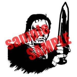  MICHEAL MYERS HALLOWEEN MOVIE WHITE VINYL DECAL STICKER 