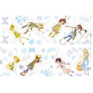 DISNEY FAIRIES 51 DECO WALL STICKERS NEW OFFICIAL  