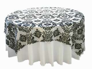  Damask Flocking Table Overlays Wedding Party Linens   8 colors  