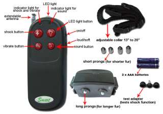 4in1 Remote Small/Med Dog Training Shock+Vibrate Collar  