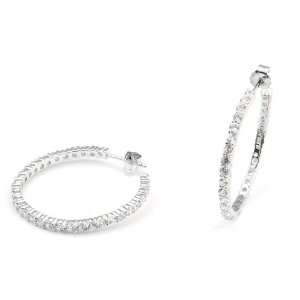  Crislu Hoop Earrings (1.70 cttw) CRISLU Jewelry