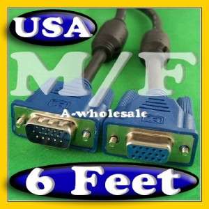 Feet VGA SVGA 15 Pin M F Monitor Extension Cable 90  