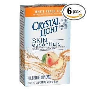 Crystal Light Skin Essentials White Peach Tea, 7 Count (Pack of 6 