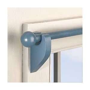  Curtain Rods Country Blue Pine, Curtain Rod Finial Pair 