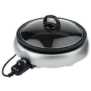 Deni Nonstick 12 Inch Round Grill with Removable Plate and Glass Lid 