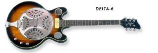 Eastwood DELTA 6 Resonator Electric Guitar SUNBURST Mosrite 