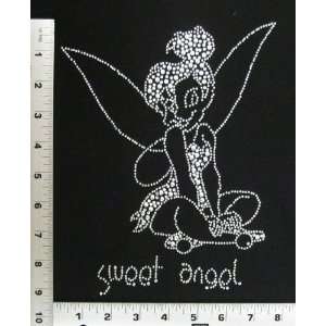    Rhinestone Iron On Transfer Sweet Angel Design 