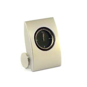  Silver Symmetry Timepiece Desktop Clock