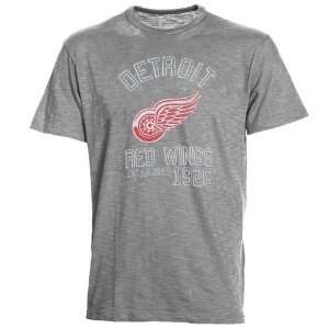  Banner 47 Detroit Red Wings Ash Baseline Vintage T shirt 