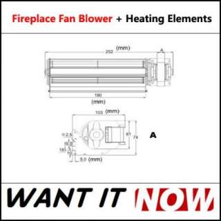 Heat Surge Electric Fireplace Replacement Blower Fan + Infrared 