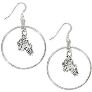  Arizona State Sun Devils School Charm Round Earrings 