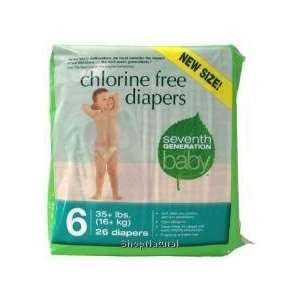  Diapers, Stage 6 (35+ lbs), Chlorine Free, 26 ct. Health 