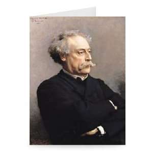 Alexandre Dumas Fils (1824 95) 1886 (oil on   Greeting Card (Pack of 