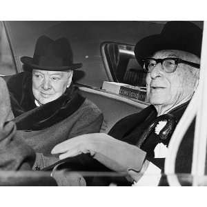  Sir Winston Churchill & Bernard Baruch 8x10 Silver Halide 