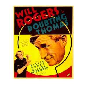 Doubting Thomas, Billie Burke, Will Rogers on Trimmed Window Card 