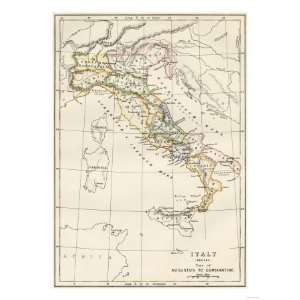  Map of Italy, During the Time of Caesar Augustus to 