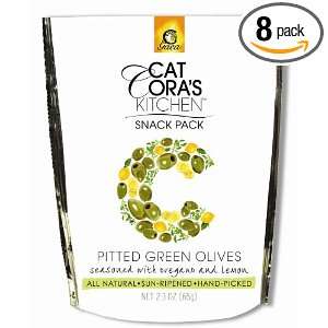 Cat Coras Kitchen by Gaea Snack Pack, Pitted Green Olives with 