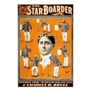 The Star Boarder, Charles H. Boyle, Surrounded by Caricatures of John 
