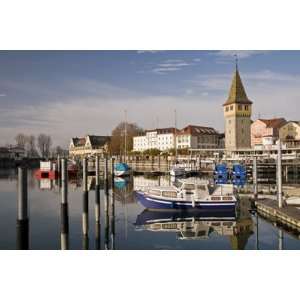  Small Harbour with Mang Tower (Right), by Bodensee (Lake Constance 