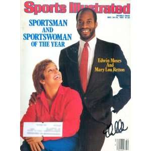  Edwin Moses Autographed/Hand Signed Sports Illustrated 