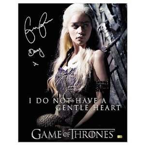 Emilia Clarke Autographed Game of Thrones Poster