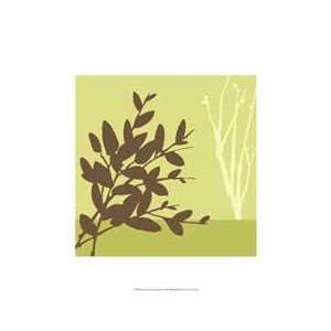   Leaves in Chartreuse I   Artist J. Erica Vess  Poster Size 19 X 13
