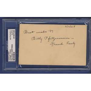 Frank Leahy Auto/Signed 3x5 1948 GPC Postcard PSA/DNA  