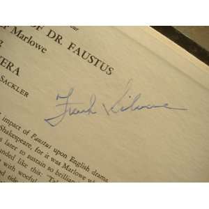  Silvera, Frank LP Signed Autograph Dr Faustus Ch Marlowe 