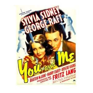  You and Me, Sylvia Sidney, George Raft on Window Card 