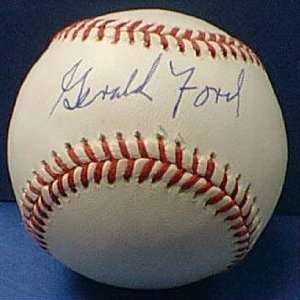 Gerald Ford Autographed Baseball