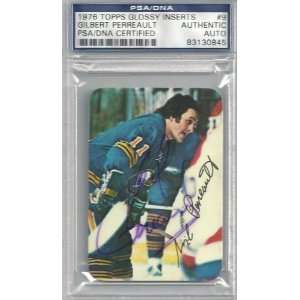  Gilbert Perreault Autographed/Hand Signed 1976 Topps 