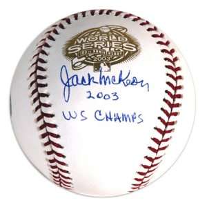 Jack McKeon Autographed Baseball  Details 2003 World Series Baseball 