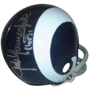 Jack Youngblood Autographed St. Louis Rams (White Throwback) Mini 