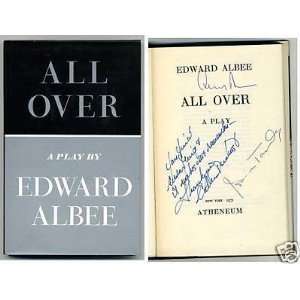  Edward Albee Jessica Tandy Dewhurs All Over Signed Book 