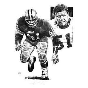  Jim Ringo Green Bay Packers Lithograph