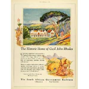  John Rhodes House Groote Schuur   Original Print Ad