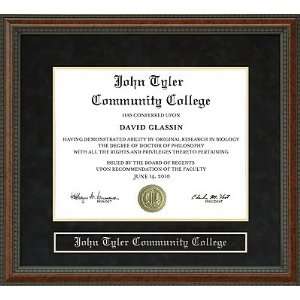 John Tyler Community College Diploma Frame