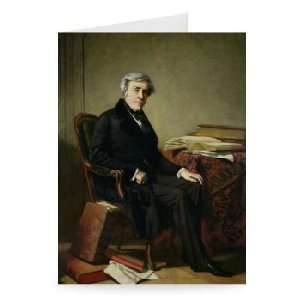 Portrait of Jules Michelet (1798 1874) (oil   Greeting Card (Pack of 