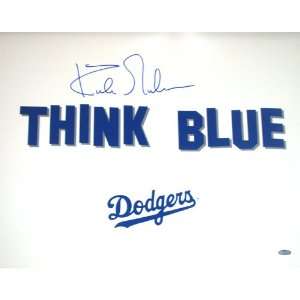 Kirk Gibson Autographed Think Blue Dodgers 16x20