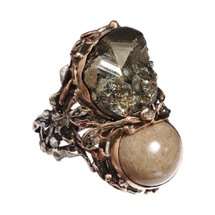 Sandra Dini Lava & Pyrite Twin Ring