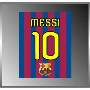 Lionel Messi Number 10 Barcelona Vinyl Decal Bumper Sticker 4x 5