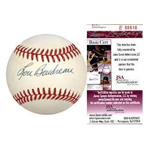 Lou Boudreau Autographed / Signed Baseball (James Spence)
