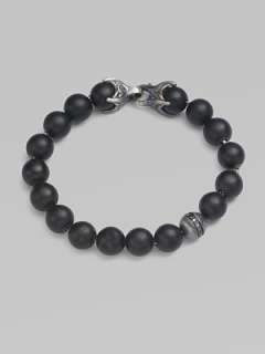   Yurman   Spiritual Bead Onyx & Black Diamond Bracelet   