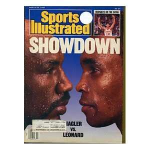 Marvin Hagler & Sugar Ray Leonard Unsigned 1987 Sports Illustrated