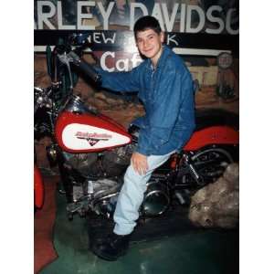  Actor Michael Fishman on Motorcycle at Harley Davidson 